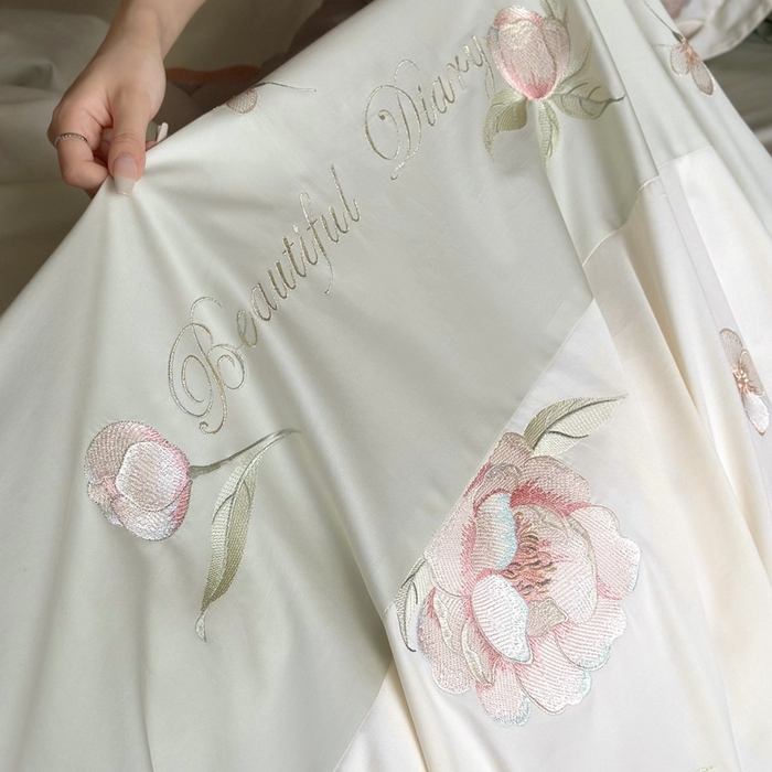 91家纺网 家纺一手货源 找家纺 MIU缪家居 2024新款100支全棉四件套系列-繁花 繁花-绿