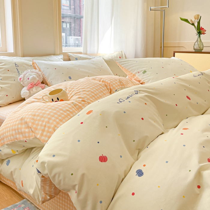 91家纺网 家纺一手货源 找家纺 晨希家居 2024新款全棉卡通印花简约款单被套 星空