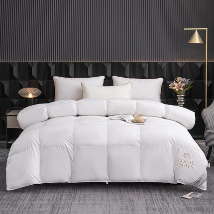 91家纺网 家纺一手货源 找家纺 御眠纺羽绒被壳 2024新款全棉防雨布羽绒被白鹅绒春秋被冬被被子被芯酒店家用可定制尺寸 白色