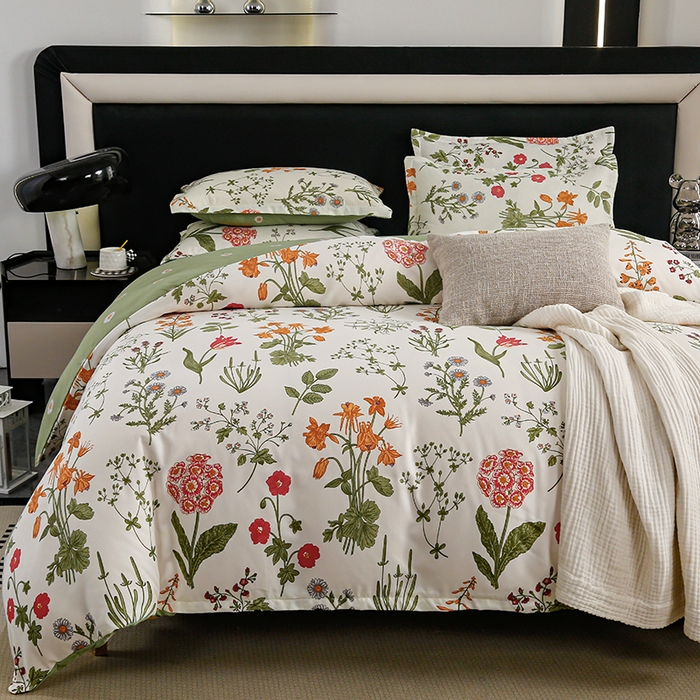 91家纺网 家纺一手货源 找家纺 新品2025年加厚磨毛植物羊绒四件套床笠款 浅香