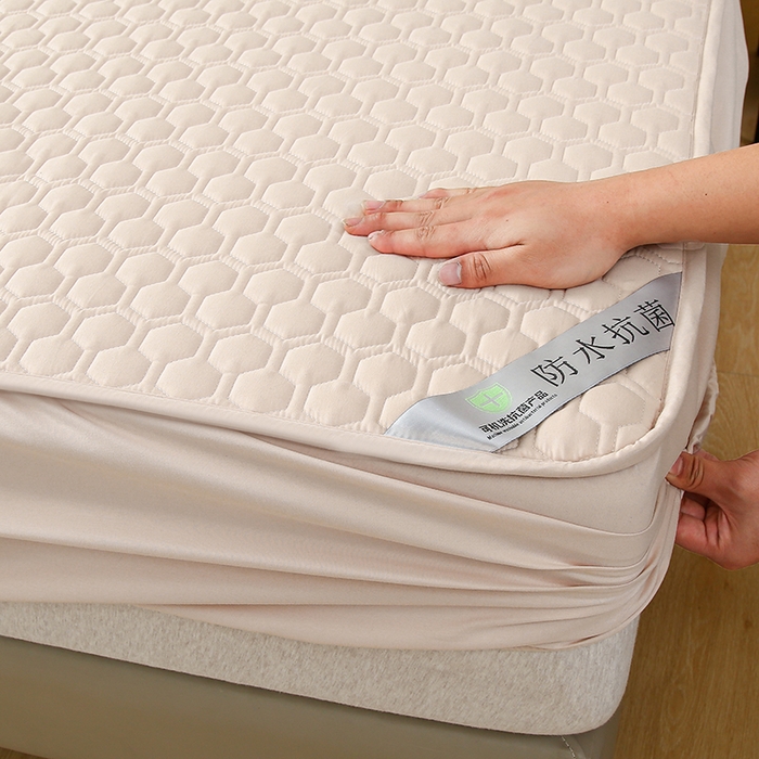 91家纺网 家纺一手货源 找家纺 老帅的工厂店 2025新款夹棉纯色防水床笠本色