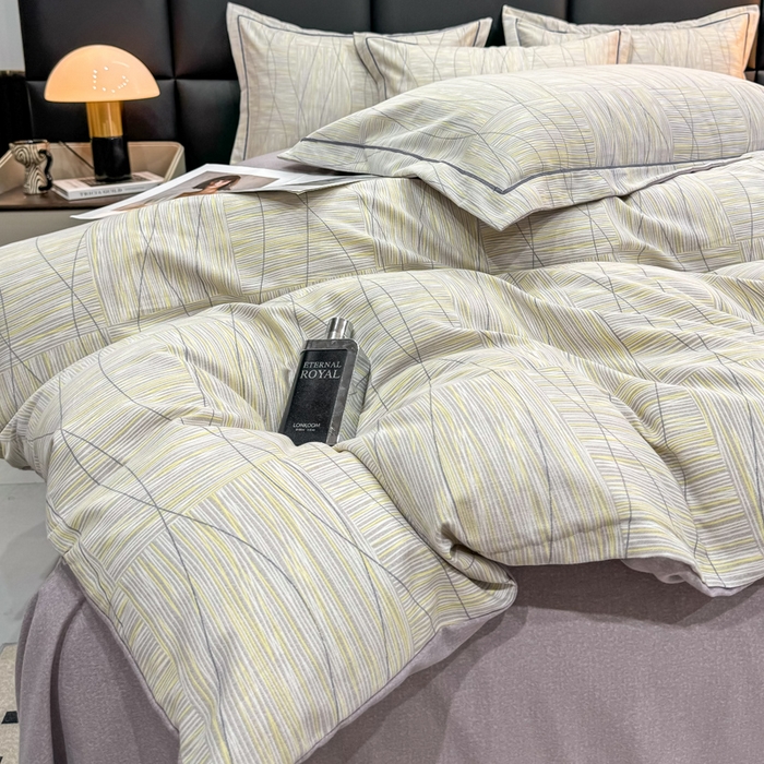 91家纺网 家纺一手货源 找家纺 优品阁 2024新款亲肤舒适全棉磨毛四件套学生三件套系列 暮光