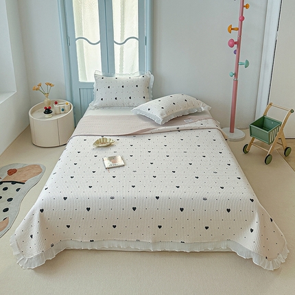 91家纺网 家纺一手货源 找家纺 （总）源舜家纺 2025新款水洗双层纱床盖