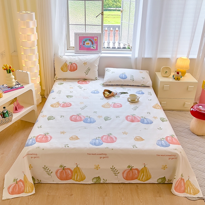 91家纺网 家纺一手货源 找家纺 拾物记 2024新款全棉喷气12868床单 楠得遇见