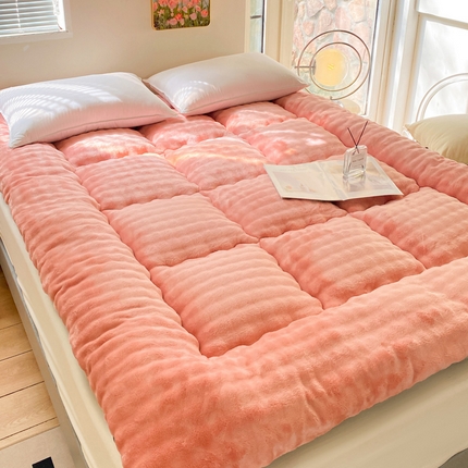 91家纺网 家纺一手货源 找家纺 （总）缦卡琳家纺 2024新款A类高克重纯色兔毛绒床垫