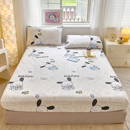 拾物记 2024新款A类12868全棉喷气床笠 蓝色小狗