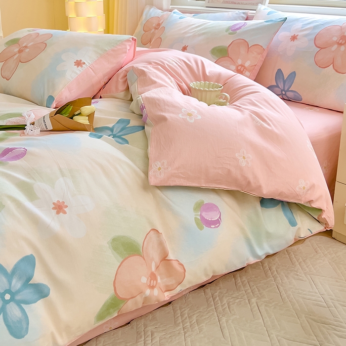 91家纺网 家纺一手货源 找家纺 拾物记 2024新款A类12868全棉喷气印花四件套 梦华录