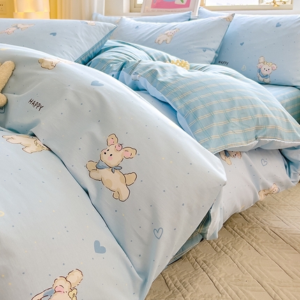 91家纺网 家纺一手货源 找家纺 （总）拾物记 2024新款A类12868全棉喷气印花四件套-第二批