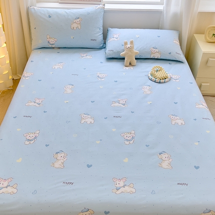 91家纺网 家纺一手货源 找家纺 拾物记 2024新款全棉喷气12868床单 帽子小奶狗