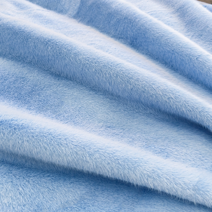 91家纺网 家纺一手货源 找家纺 2025新款纯色仿貂绒双面绒宝宝绒多功能休闲毯子办公室卧室复合毯子 天蓝