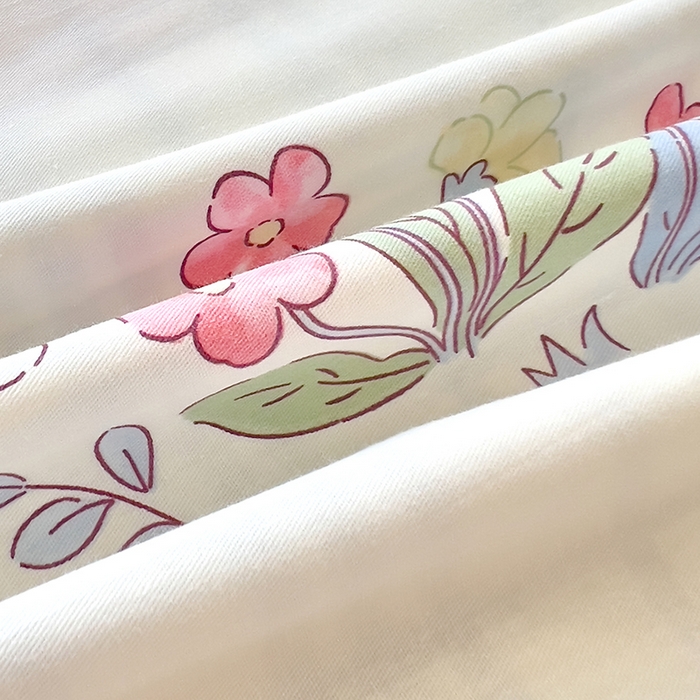 91家纺网 家纺一手货源 找家纺 拾物记 2024新款A类12868全棉喷气床笠 幻蝶兔