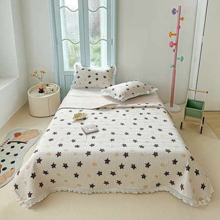 91家纺网 家纺一手货源 找家纺 （总）源舜家纺 2025新款水洗双层纱床盖