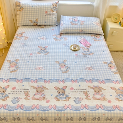 91家纺网 家纺一手货源 找家纺 拾物记 2024新款全棉喷气12868床单 西莉娅