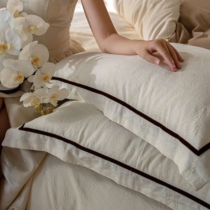 91家纺网 家纺一手货源 找家纺 2024新款老钱风复古秋冬全棉加厚立体浮雕磨毛四件套 万花筒