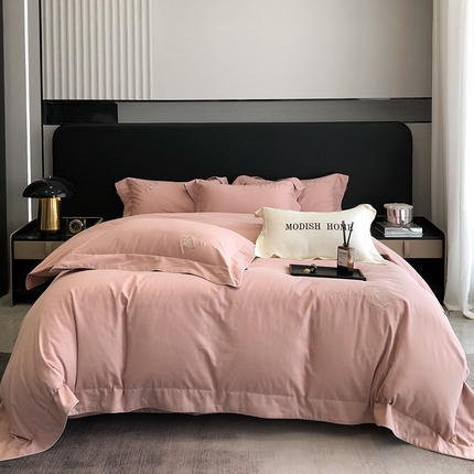 91家纺网 家纺一手货源 找家纺 （总）诗黛尔 2024秋冬新款长绒棉磨毛刺绣花颜系列四件套