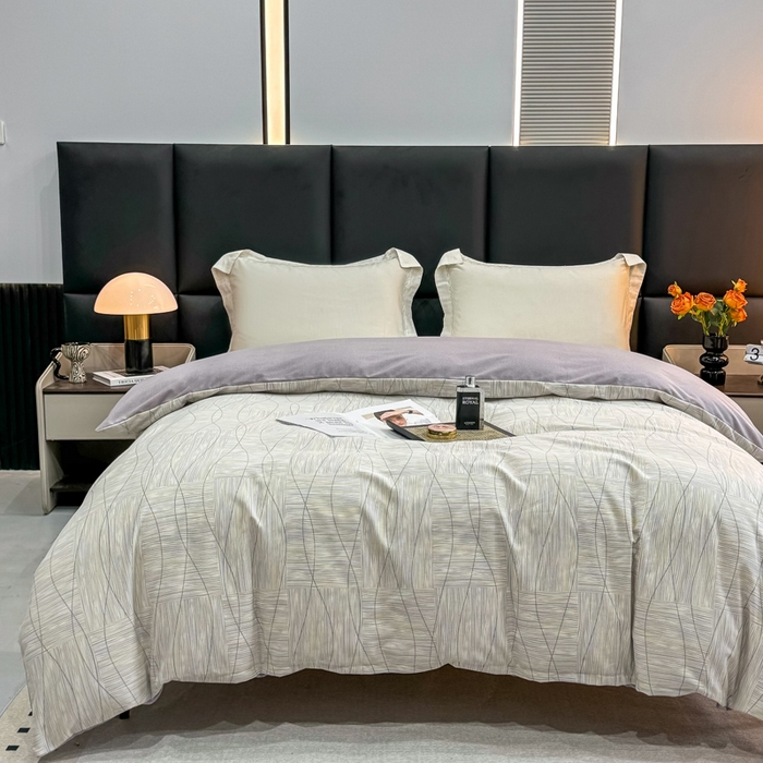 91家纺网 家纺一手货源 找家纺 优品阁 2024新款亲肤舒适全棉磨毛四件套学生三件套系列 暮光