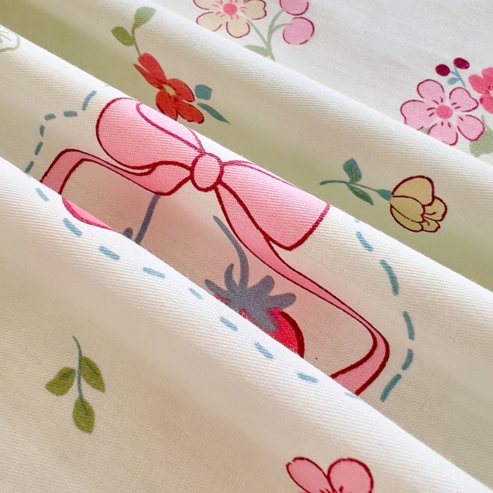 91家纺网 家纺一手货源 找家纺 拾物记 2024新款全棉喷气12868床单 如茵小兔