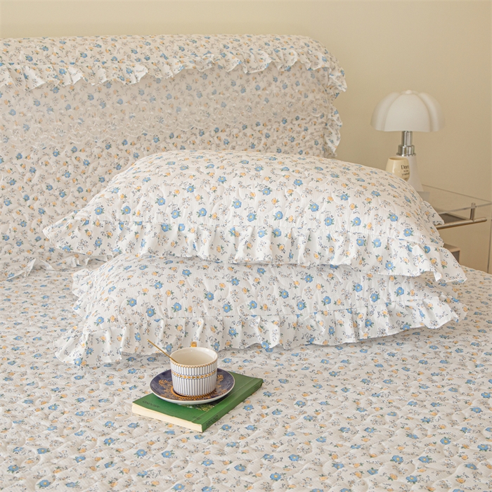 91家纺网 家纺一手货源 找家纺 十个点家纺 2024新款云锦棉印花晚秋系列床头罩 繁花似锦