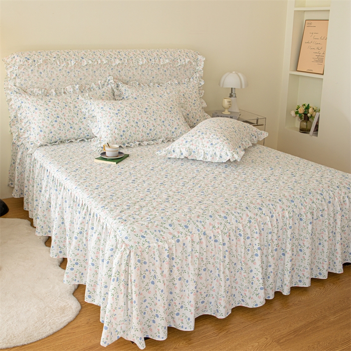 91家纺网 家纺一手货源 找家纺 十个点家纺 2024新款云锦棉印花晚秋系列床头罩 富贵小花