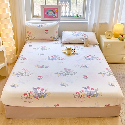 拾物记 2024新款A类12868全棉喷气床笠 幻蝶兔