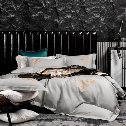 91家纺网 家纺一手货源 找家纺 （总）张公子婚庆馆 2025新款100支居家直播爆款长绒棉提花系列--羽魅