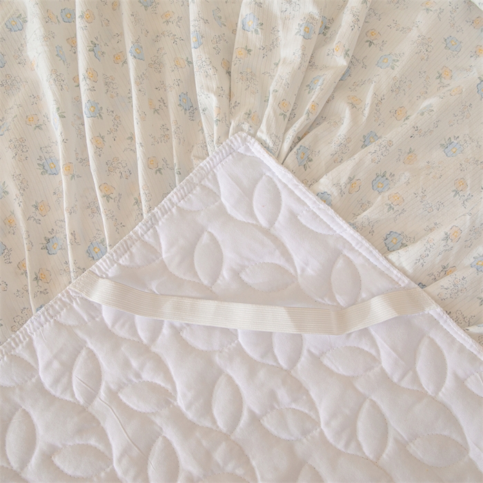 91家纺网 家纺一手货源 找家纺 十个点家纺 2024新款云锦棉印花床裙三件套-晚秋系列 繁花似锦