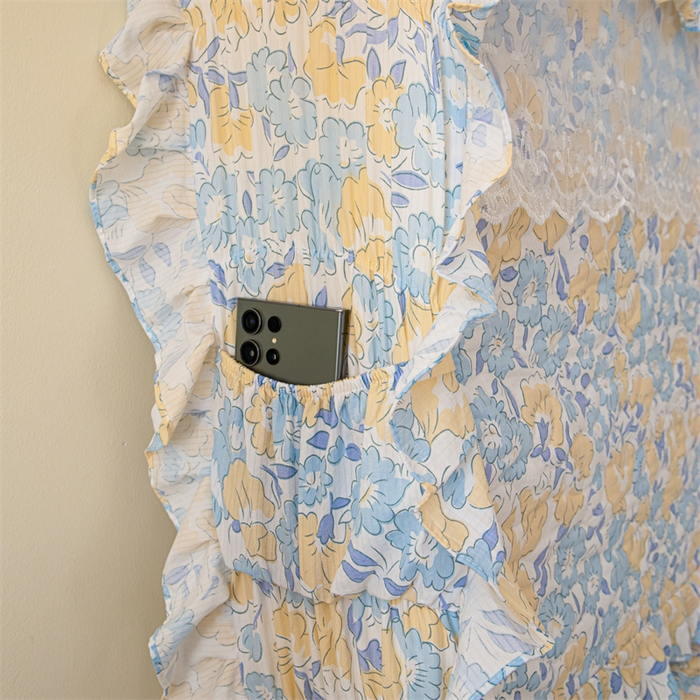 91家纺网 家纺一手货源 找家纺 十个点家纺 2024新款云锦棉印花床裙三件套-晚秋系列 晚秋