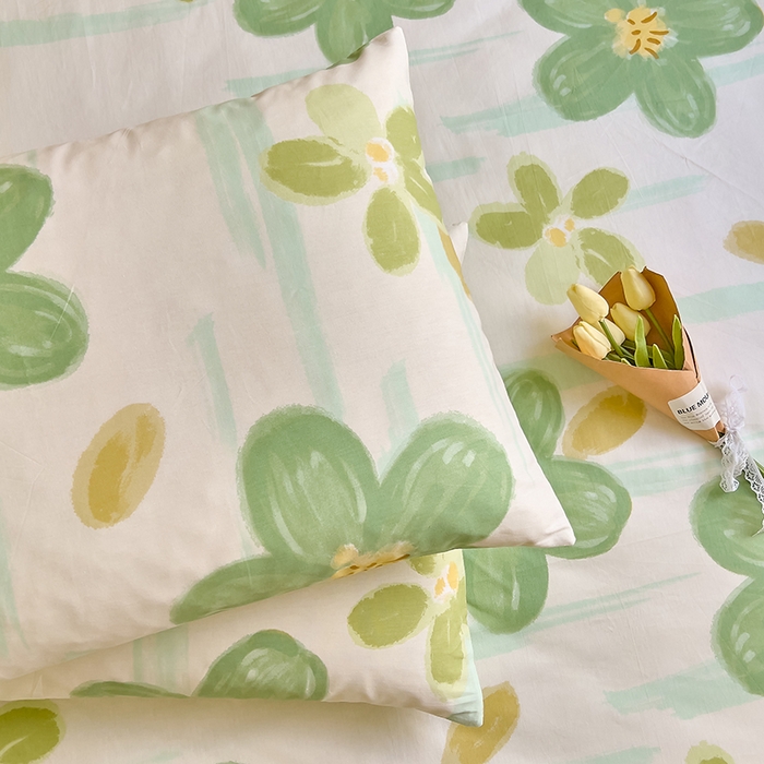 91家纺网 家纺一手货源 找家纺 拾物记 2024新款全棉喷气12868枕套 半夏花语