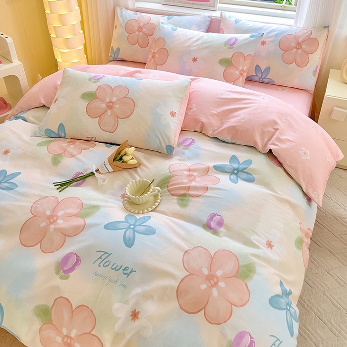 91家纺网 家纺一手货源 找家纺 拾物记 2024新款A类12868全棉喷气印花四件套 梦华录