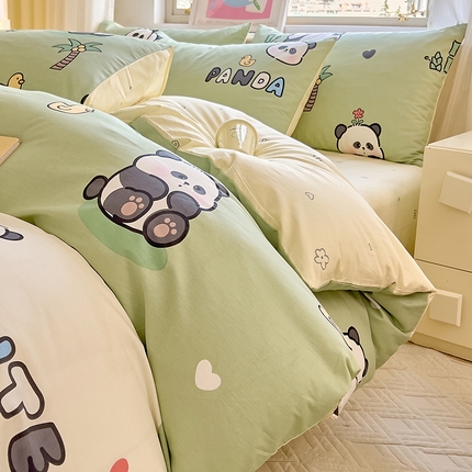 91家纺网 家纺一手货源 找家纺 （总）拾物记 2024新款A类12868全棉喷气印花四件套-第二批