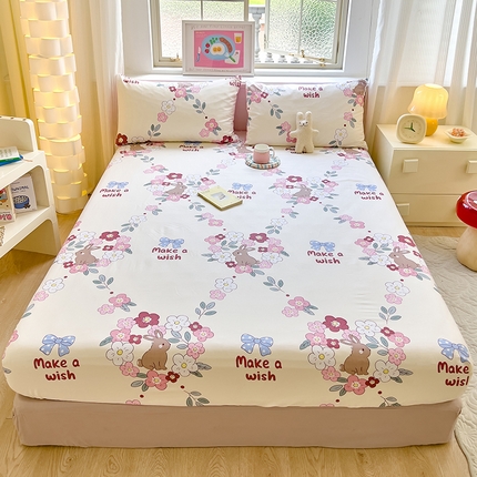 拾物记 2024新款A类12868全棉喷气床笠 兔语园香