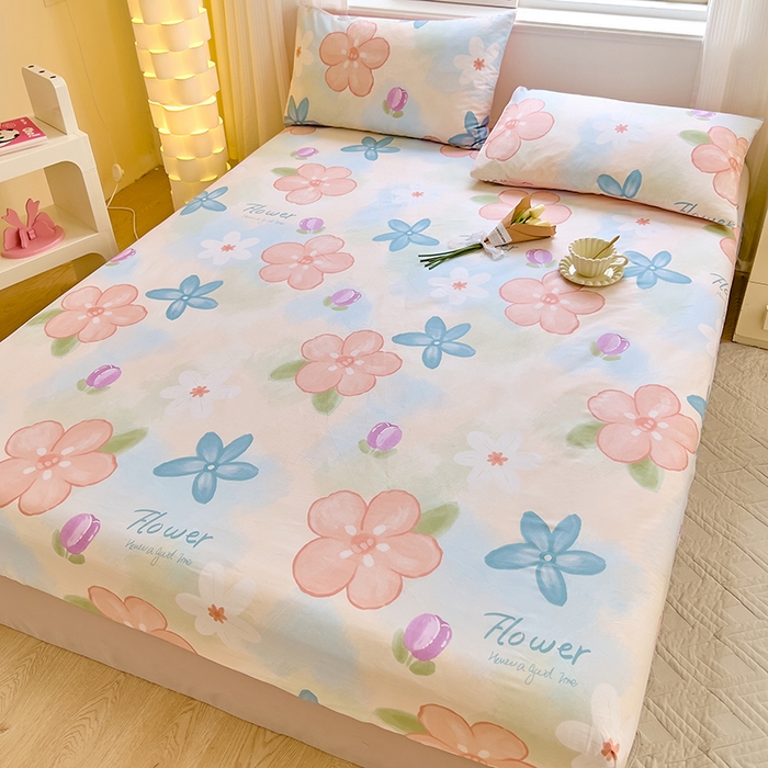 91家纺网 家纺一手货源 找家纺 拾物记 2024新款A类12868全棉喷气床笠 梦华录