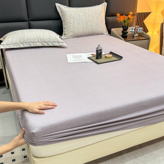 91家纺网 家纺一手货源 找家纺 优品阁 2024新款全棉磨毛四件套单品系列-单床笠暮光