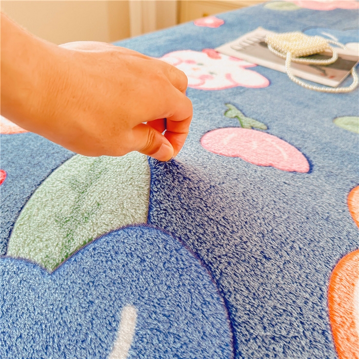 91家纺网 家纺一手货源 找家纺 喜居 喜居 2024新款雪花绒床笠印花牛奶绒床笠三件套单床笠 夜来香