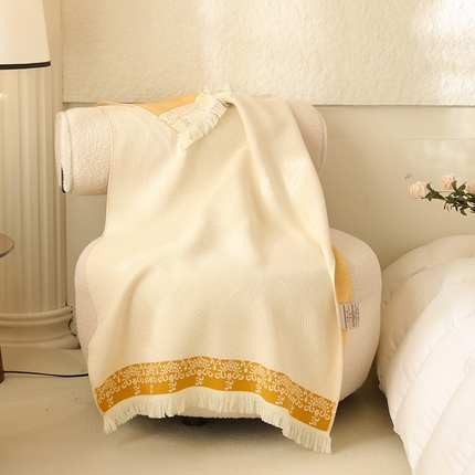 91家纺网 家纺一手货源 找家纺 （总）悦然毛巾被 2024新款A类全棉四层纱浴巾披肩毯