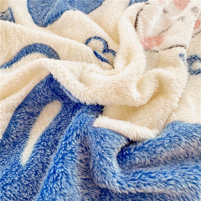 91家纺网 家纺一手货源 找家纺 喜居 喜居 2024新款雪花绒床笠印花牛奶绒床笠三件套单床笠 爱心兔