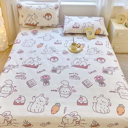 91家纺网 家纺一手货源 找家纺 拾物记 2024新款全棉喷气12868床单 萌宠日常