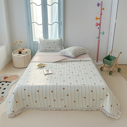 91家纺网 家纺一手货源 找家纺 （总）源舜家纺 2025新款水洗双层纱床盖