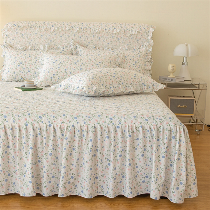 91家纺网 家纺一手货源 找家纺 十个点家纺 2024新款云锦棉印花晚秋系列床头罩 富贵小花