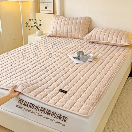 91家纺网 家纺一手货源 找家纺 （总）恒尚居 2024爆款防水床垫床褥床护垫原棉大豆夹棉护垫软床垫-四季跑量款