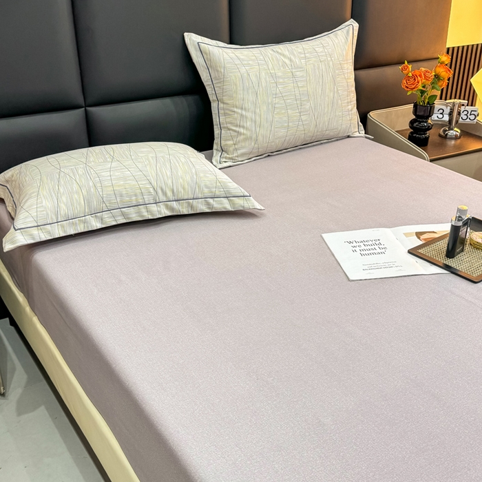 91家纺网 家纺一手货源 找家纺 优品阁 2024新款全棉磨毛四件套单品系列-单床笠暮光