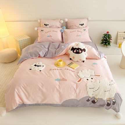 91家纺网 家纺一手货源 找家纺 （总）西西家居 2024新款100支澳棉独家专版四件套-小绵羊