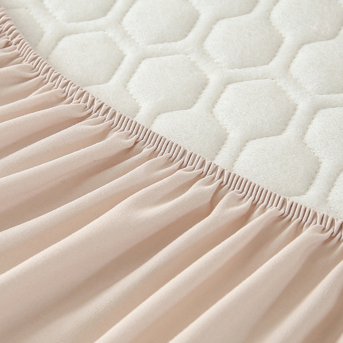 91家纺网 家纺一手货源 找家纺 老帅的工厂店 2025新款夹棉纯色防水床笠本色