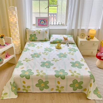 拾物记 2024新款全棉喷气12868床单 半夏花语