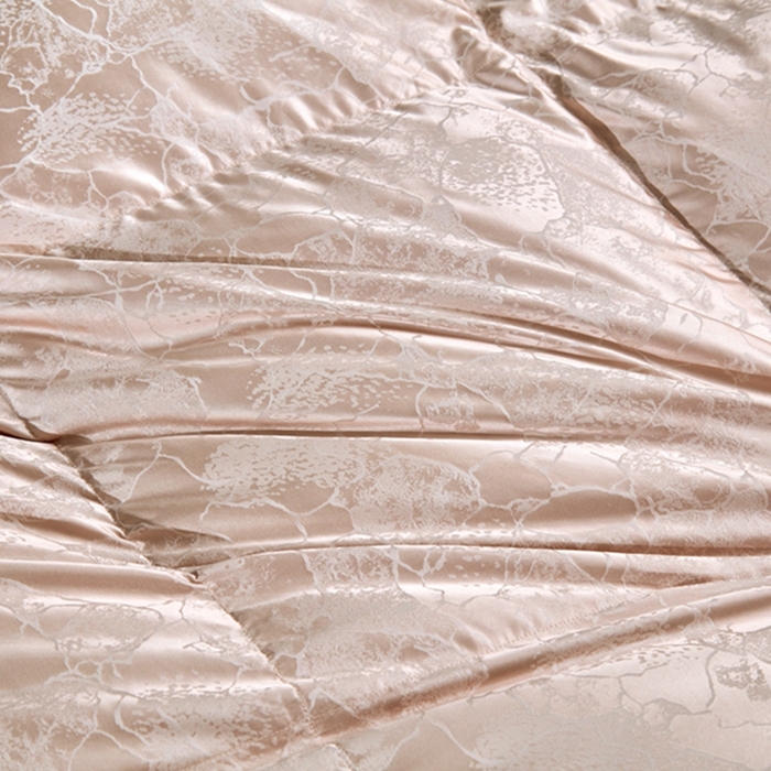 91家纺网 家纺一手货源 找家纺 静若居 2024新款羽绒被壳高精密真丝提花羽绒被壳单层防绒婚庆款 粉