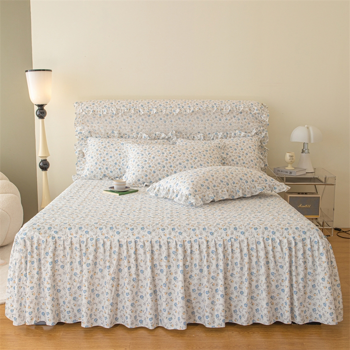 91家纺网 家纺一手货源 找家纺 十个点家纺 2024新款云锦棉印花晚秋系列床头罩 繁花似锦