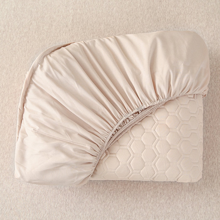 91家纺网 家纺一手货源 找家纺 老帅的工厂店 2025新款夹棉纯色防水床笠本色