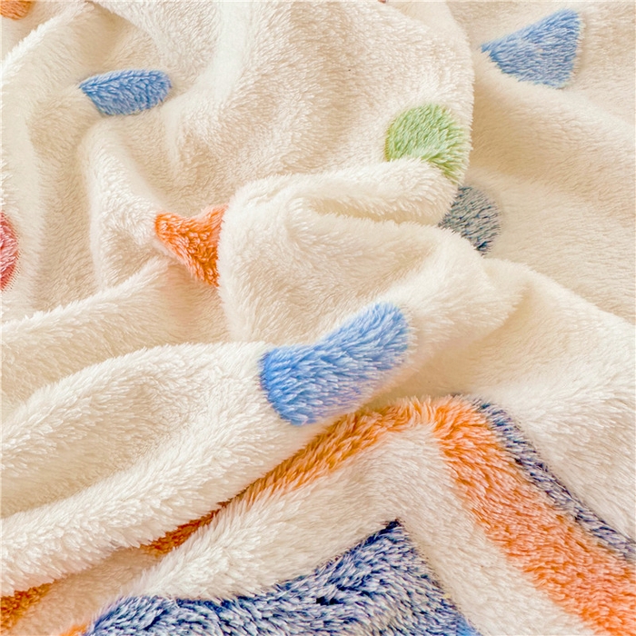 91家纺网 家纺一手货源 找家纺 喜居 喜居 2024新款雪花绒床笠印花牛奶绒床笠三件套单床笠 彩虹