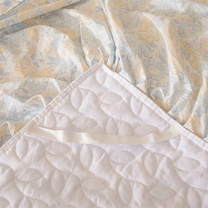 91家纺网 家纺一手货源 找家纺 十个点家纺 2024新款云锦棉印花床裙三件套-晚秋系列 晚秋