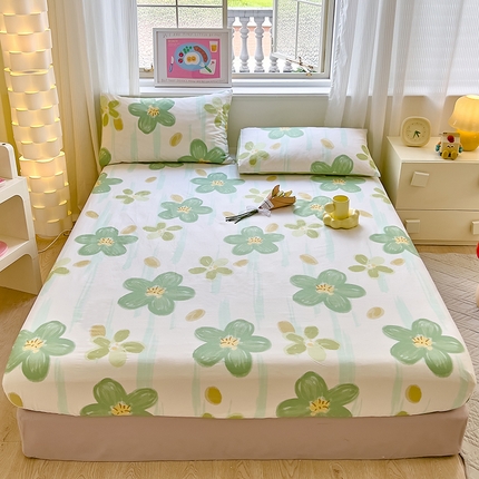 拾物记 2024新款A类12868全棉喷气床笠 半夏花语